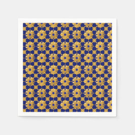 Guardanapo De Papel "Elegant Gold Floral Napkins – Luxury Event Decor"