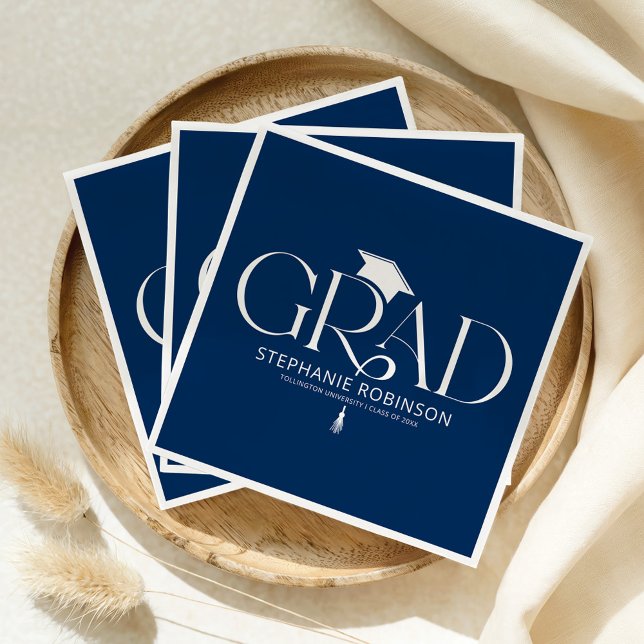 Guardanapo De Papel Elegant Graduation Tassel Blue (Criador carregado)