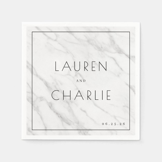 Guardanapo De Papel Elegant Gray Marble Texture (Frente)