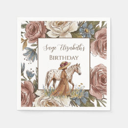 Guardanapo De Papel Elegant Horse Lover Birthday 
