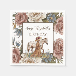 Guardanapo De Papel Elegant Horse Lover Birthday 