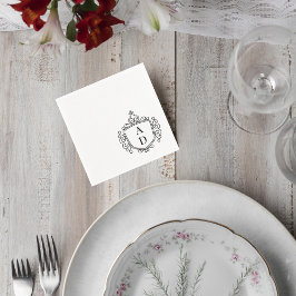 Guardanapo De Papel Elegant Monogram Wedding Cocktail Napkins