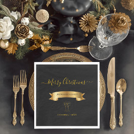 Guardanapo De Papel Elegant Personalized Merry Christmas Napkins