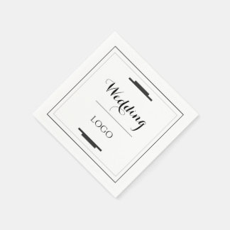 Guardanapo De Papel Elegant Personalized Wedding  Custom Modern Gift