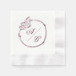 Guardanapo De Papel Elegant Personalized Wedding Napkin