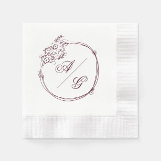 Guardanapo De Papel Elegant Personalized Wedding Napkin