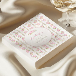 Guardanapo De Papel Elegant Pink Floral Vintage