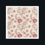 Guardanapo De Papel Elegant Pink Floral Whimsical<br><div class="desc">Elegant pink,  mauve and neutral colors creating a whimsical traditional pattern for any occasion.  Coordinating paper plates available.</div>