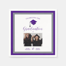 Guardanapo De Papel Elegant purple caps graduation  2 photo 