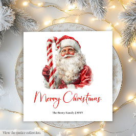 Guardanapo De Papel Elegant Santa Claus Minimalist Cozy Christmas Chic