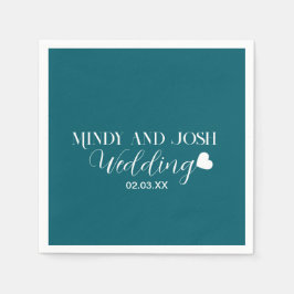 Guardanapo De Papel Elegant Script floating heart