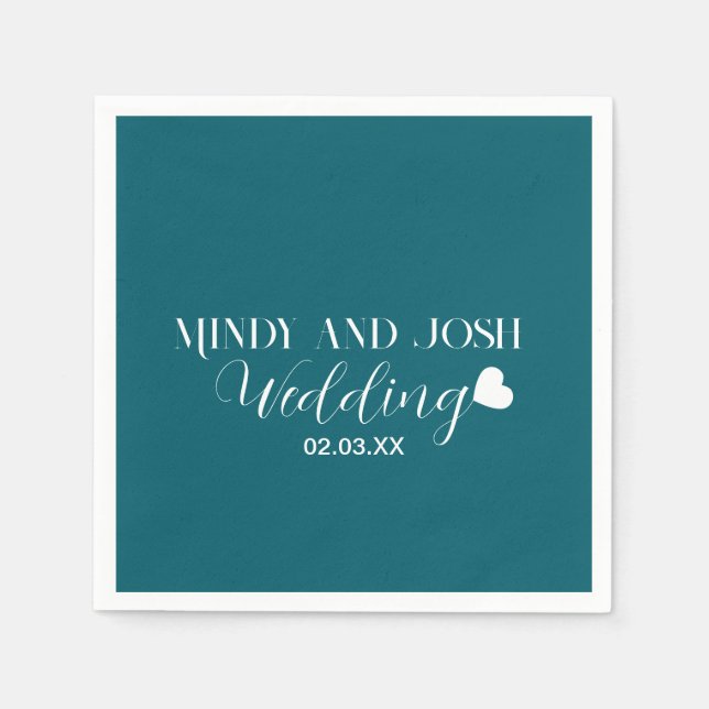 Guardanapo De Papel Elegant Script floating heart (Frente)