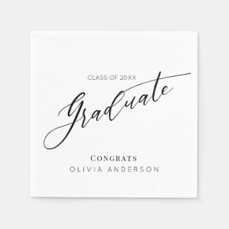 Guardanapo De Papel Elegant Script Graduation Party