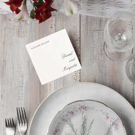 Guardanapo De Papel Elegant Script Wedding Cocktail Napkin