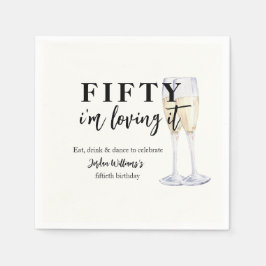 Guardanapo De Papel Elegant Simple I'm Loving It 50th Birthday