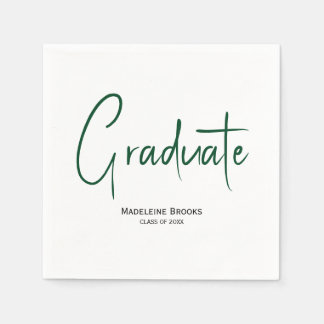 Guardanapo De Papel Elegant Simple Script Custom Graduation Napkins