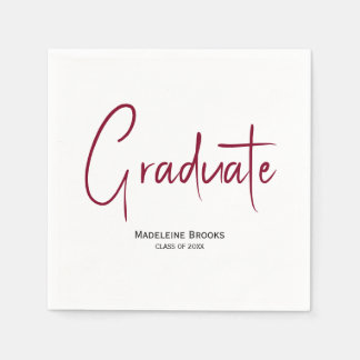 Guardanapo De Papel Elegant Simple Script Custom Graduation Napkins
