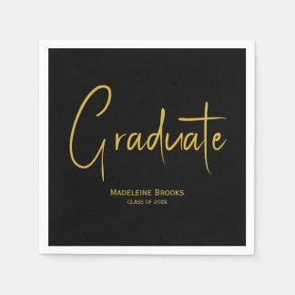 Guardanapo De Papel Elegant Simple Script Custom Graduation Napkins