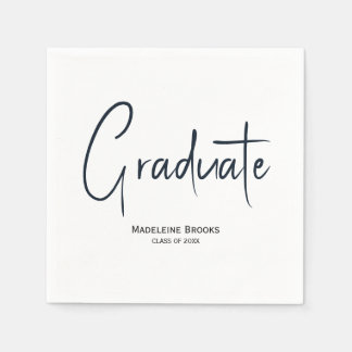 Guardanapo De Papel Elegant Simple Script Custom Graduation Napkins