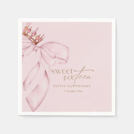 Guardanapo De Papel Elegant Sweet 16 Blush Pink Birthday 