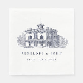 Guardanapo De Papel Elegant Vintage Italian Villa Destination Wedding