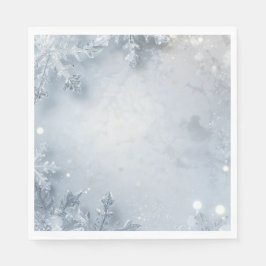 Guardanapo De Papel Elegant Winter Birthday Cocktail Napkins Snow