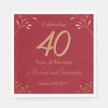 Elegante 40º Festa de Casamento de Rubi