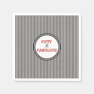 Guardanapo De Papel Elegante 50 e preto e branco fabuloso