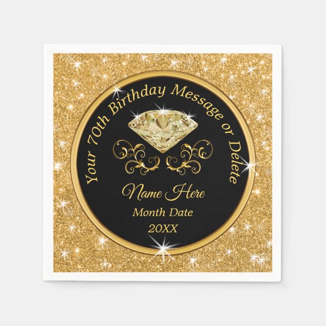 Guardanapo De Papel Elegante, 70 personalizado Napkins (Frente)