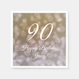 Guardanapo De Papel Elegante 90 Birthday Napkins Para Ela