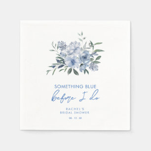 Guardanapo De Papel Elegante Algo Azul Antes de Eu Fazer Chá de Noiva