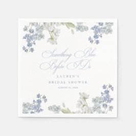 Guardanapo De Papel Elegante Algo Azul Antes Que Eu Faça Chá de panela