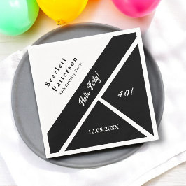 Guardanapo De Papel Elegante aniversário de 40 anos de Quic Moderno, P