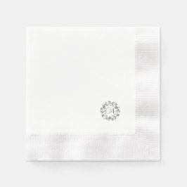 Guardanapo De Papel Elegante aposentadoria moderna flor preta