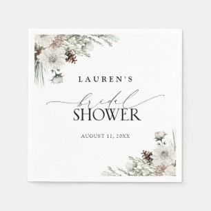 Guardanapo De Papel Elegante Aquarela Chá de panela de inverno