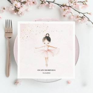 Guardanapo De Papel Elegante Ballerina Pink Aniversário