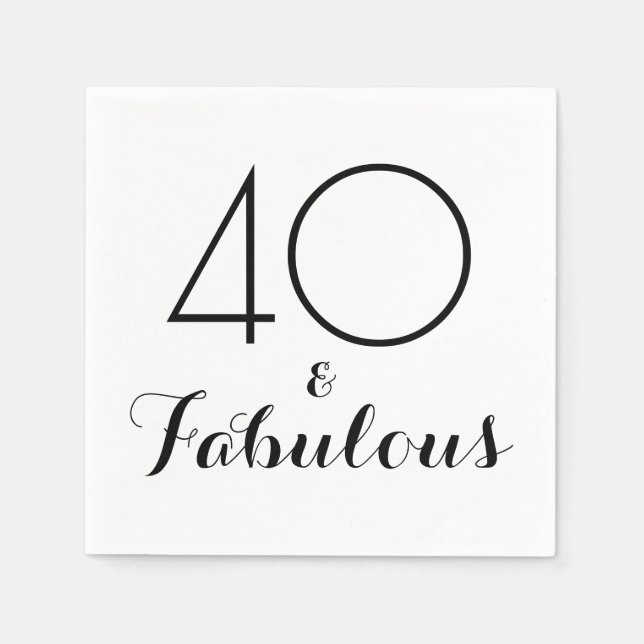Guardanapo De Papel Elegante Black 40 e Fabuloso Partido Napkins (Frente)