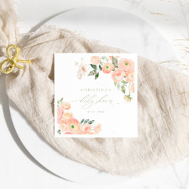 Guardanapo De Papel Elegante Blush & Sage Green Chá de fraldas Napkins