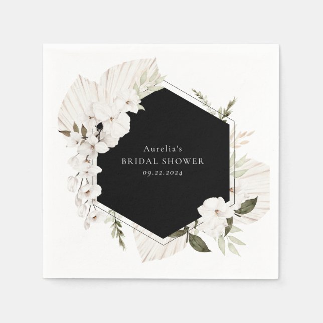 Guardanapo De Papel Elegante Bohemian Floral Napkins (Frente)