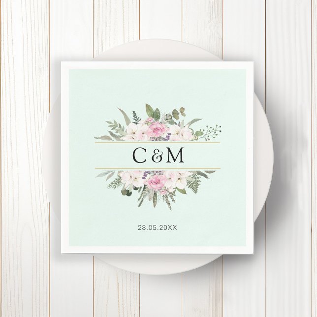 Guardanapo De Papel Elegante Boho Floral (Criador carregado)