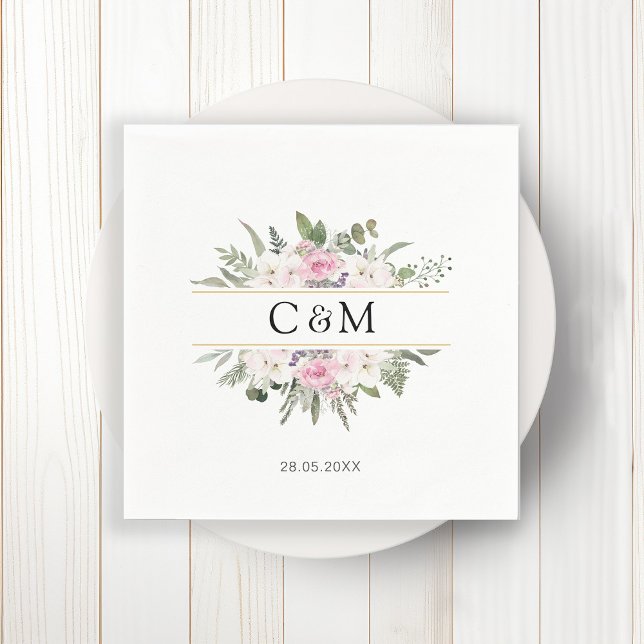 Guardanapo De Papel Elegante Boho Floral (Criador carregado)