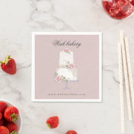 Guardanapo De Papel elegante bolo de casamento de três andares padaria