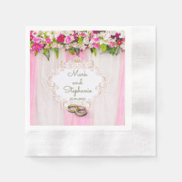 Guardanapo De Papel Elegante Bright Pink Floral Napkins