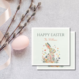 Guardanapo De Papel Elegante Bunny Primavera Brunch