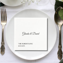 Guardanapo De Papel Elegante Caligrafia Clássica Casamento Personaliza