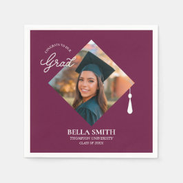 Guardanapo De Papel Elegante Cap Topper Presente Personalizado de Foto
