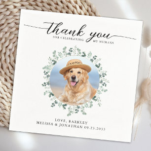 Guardanapo De Papel Elegante Casamento Moderno Pet Fotográfico Muito O