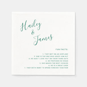 Guardanapo De Papel Elegante Casamento Moderno Verde Esmeralda