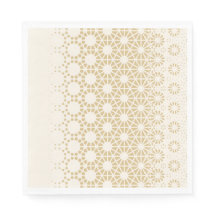 Elegante Chá de fraldas geométrico Dourado Napkins