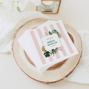 Guardanapo De Papel Elegante chá de panela de cinzas tropicais, listra
